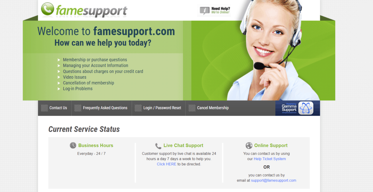 cancel wicked fame support homepage