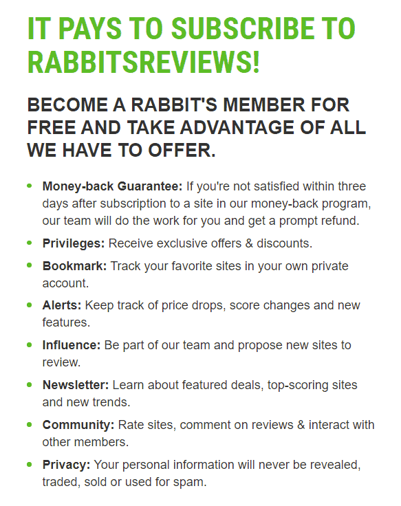 rabbitsreviews membership benefits